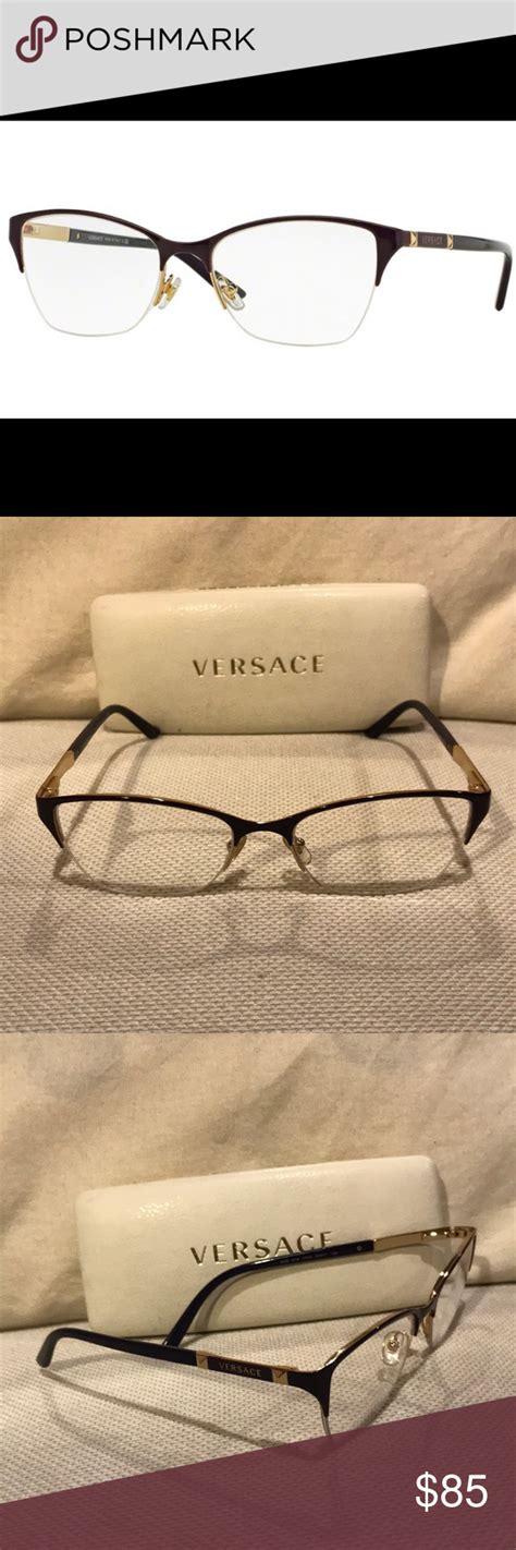 versace frames clear|versace semi rimless glasses.